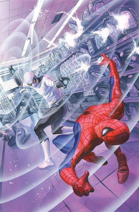 Spider Man Alex Ross Comic Book Coloured Art Pinterest