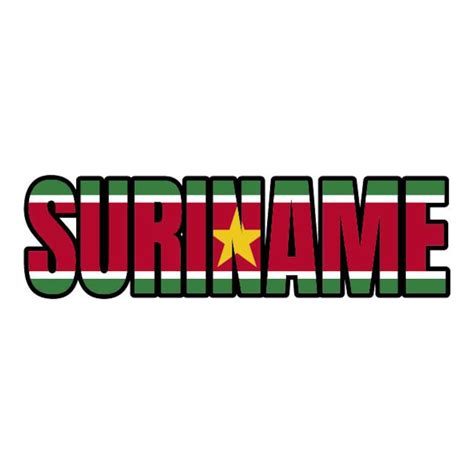 Suriname Flag Text Word Art Surinam Vector Eps Dxf Svg Etsy