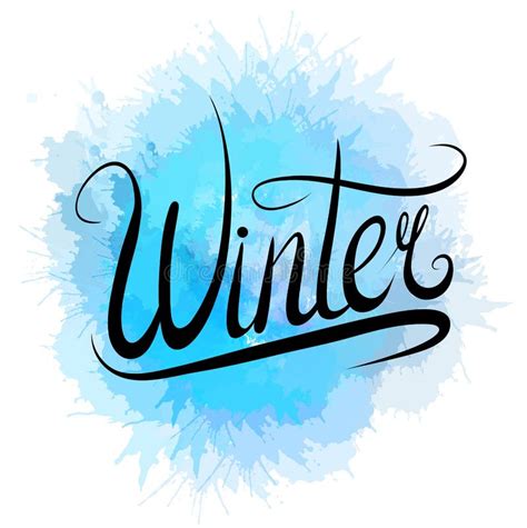 Word Winter Written Snow Stock Illustrations 703 Word Winter Written