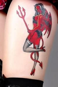 Black sad gargoyle devil with cross tattoo on left shoulder. Devil Tattoos Designs, Ideas and Meaning | Tattoos For You