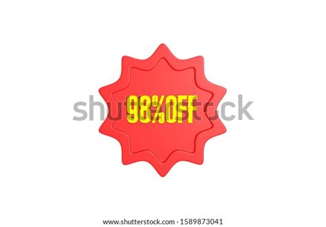98 Percent Off 3d Sign Yellow Stock Illustration 1589873041 Shutterstock