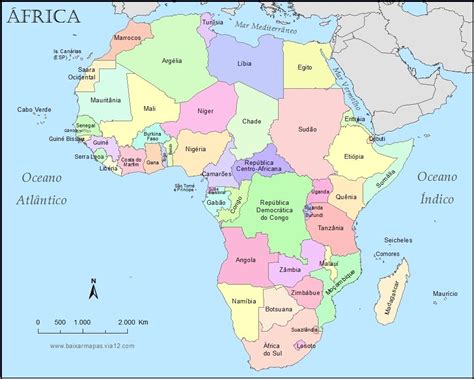 Fontes De Geografia Mapa Político Da África