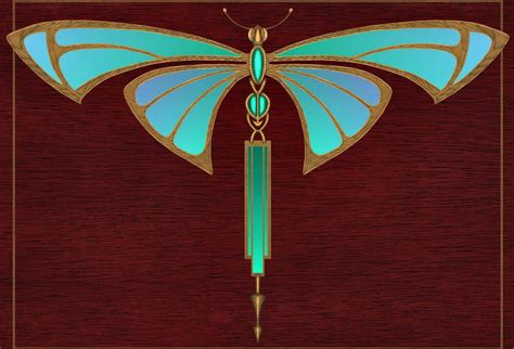 Art Deco Dragonfly Art Deco Tattoo Art Nouveau Design Art Nouveau