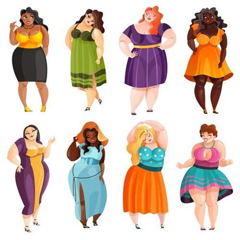 fat girl in dress vector free download