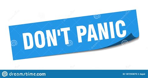 Don T Panic Sticker Don T Panic Square Isolated Sign Stock Vector