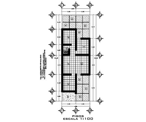 Roof Concrete Detail Of 6x19m House Plan Is Given In This 2d Autocad