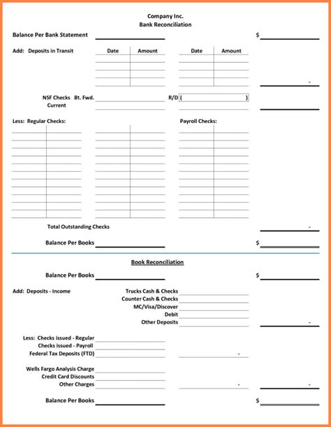 Checking Account Reconciliation Worksheet Db Excel Com