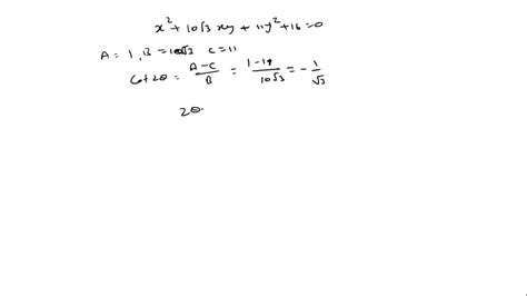 solved in problems 11 16 use rotation of axes to eliminate the x y term in the given equation