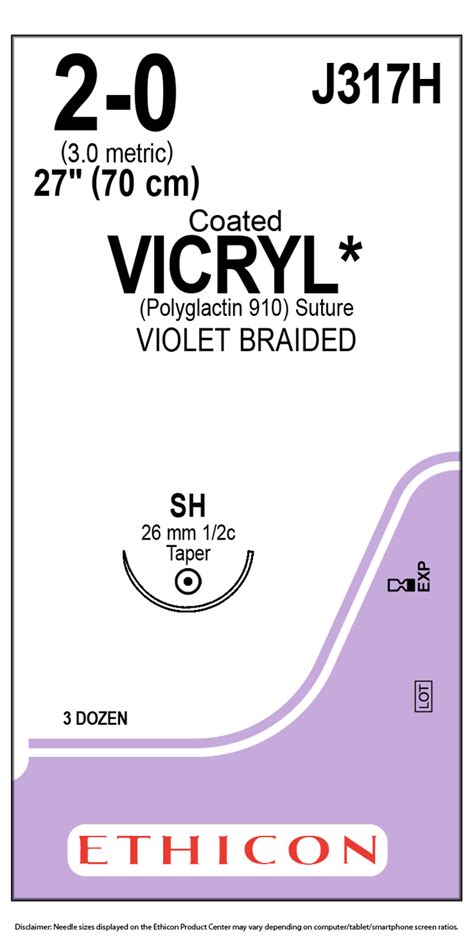 Ethicon J317h Coated Vicryl Polyglactin 910 Suture