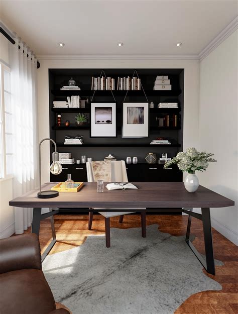 modern home office with expansive desk office interior design modern home office home office