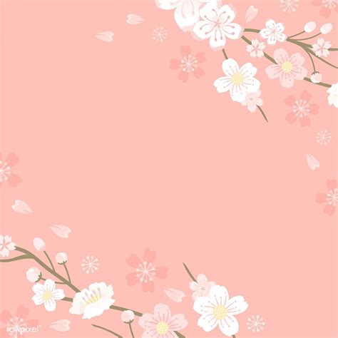 Do you like this video? Pink cherry blossom blank background vectot | free image by rawpixel.com / manotang | Anime ...