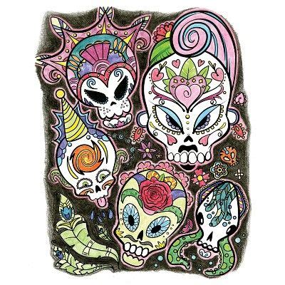 Download and print these sugar skull download coloring pages for free. Crayola Art with Edge Sugar Skulls Coloring Book | Crayola ...