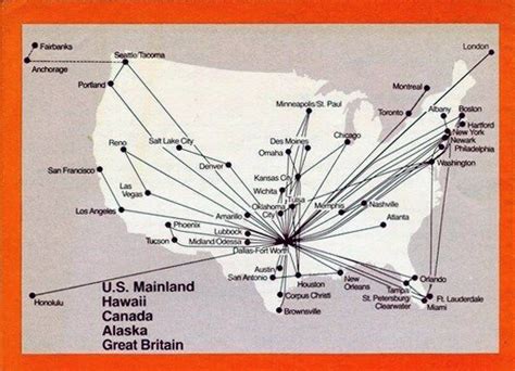 1981 Braniff Route Map Braniff International Airways Free Download