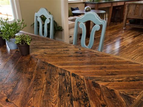 This is a turkish hand towel that i am using as a runner. How To Build a Dining Table With Reclaimed Materials | how ...