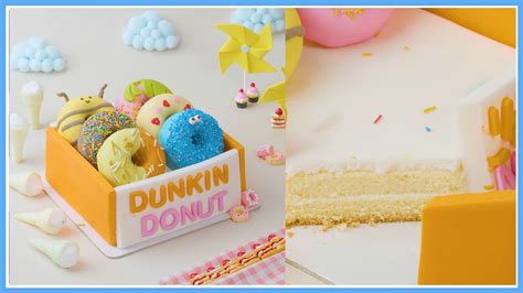 Dunkin Donuts Cake Top 10 Colorful Cake Tutorials Youtube