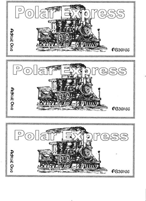 Plus they are so good for kids as they work on strengthening those fine motor skill to get ready for writing! Polar Express Tickets | Polar express tickets, Polar ...