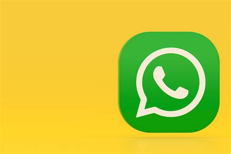 Ícone Do Logotipo Verde Do Aplicativo Whatsapp Renderização 3d Em Fundo