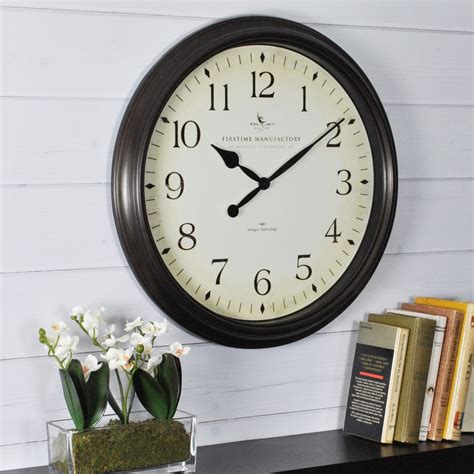 Firstime And Co Avery Whisper Wall Clock American Crafted Oil Rubbed