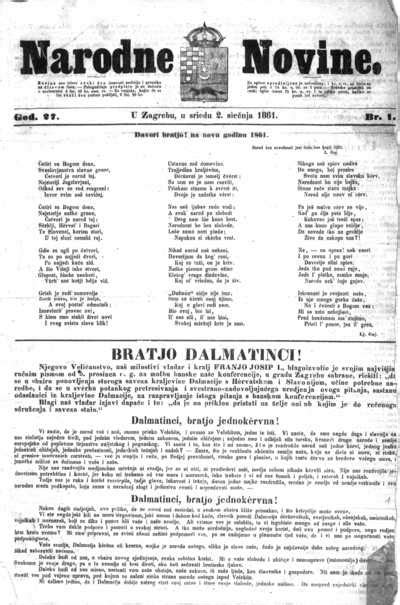 Narodne novine, 33,97(1867) službeni list RH - 1867-04-27 - Europeana ...