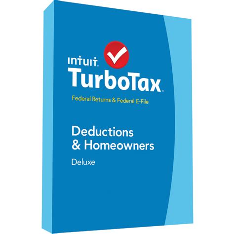 Intuit Turbotax Deluxe Federal E File B H Photo