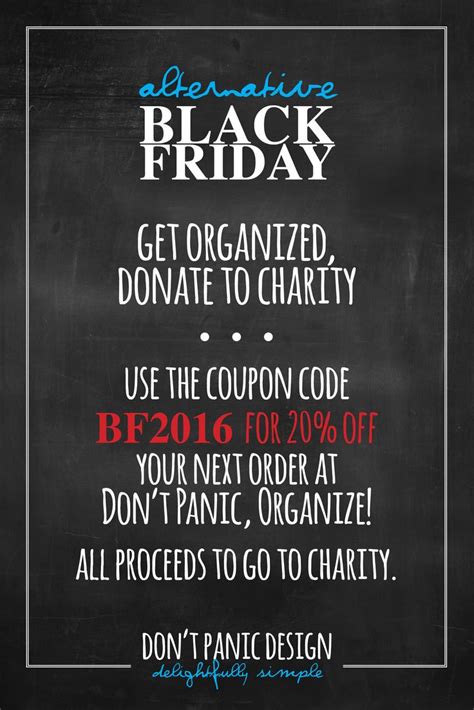 What Things Don't Go On Sale On Black Friday - Black Friday Sale at Don't Panic, Organize! All proceeds go to charity