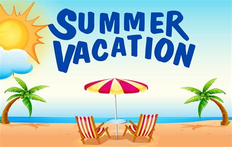 Summer Vacation On The Beach 369777 Vector Art At Vecteezy