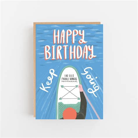 Paddleboard Birthday Card Wee Green Place
