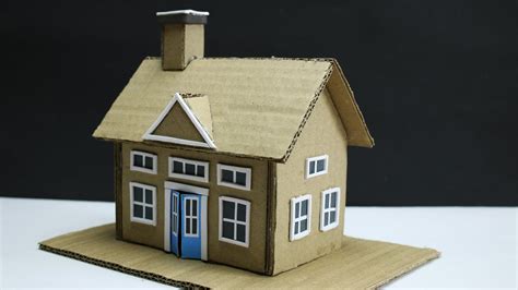 Cardboard House Making With Dimension Easy Craft Youtube