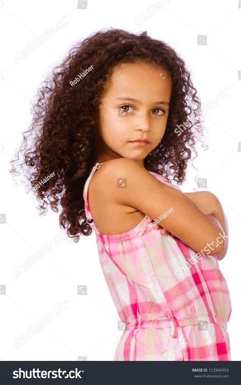 Portrait Of Pretty African American Mixed Race Child