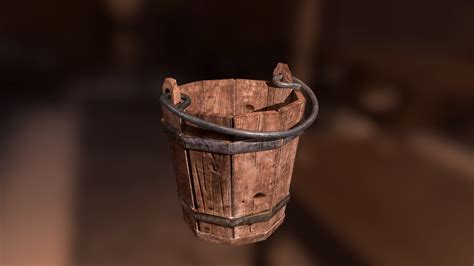 Detailed Medieval Bucket Medieval Low Poly 3d Models Bucket