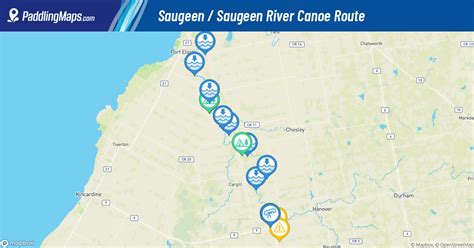Saugeen River Canoe Route Saugeen Ontario Trip Paddlingmaps