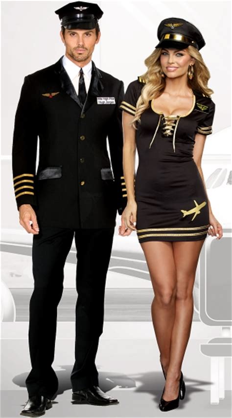 Mens Pilot Captain Costume Adult Pilot Captain Costume Sexy