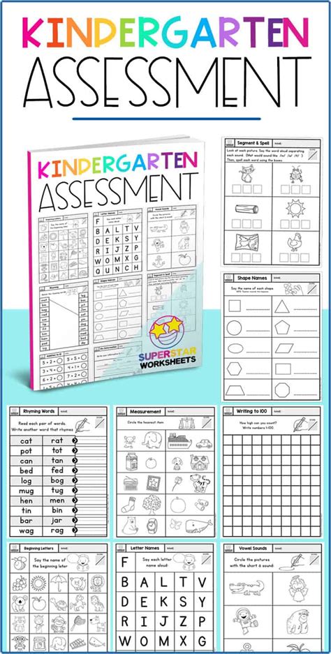 Kindergarten Assessment Worksheets Superstar Worksheets Kindergarten