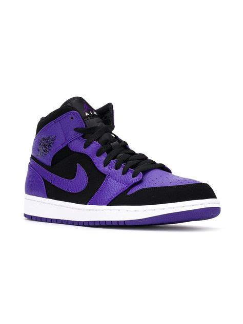 Purple Black Jordan Air Jordan 1 Mid Sneakers In 2020 Jordan 1 Mid