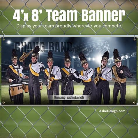 Amped Sports Team Banner 4x8 Stormy Lights Marching Band Team