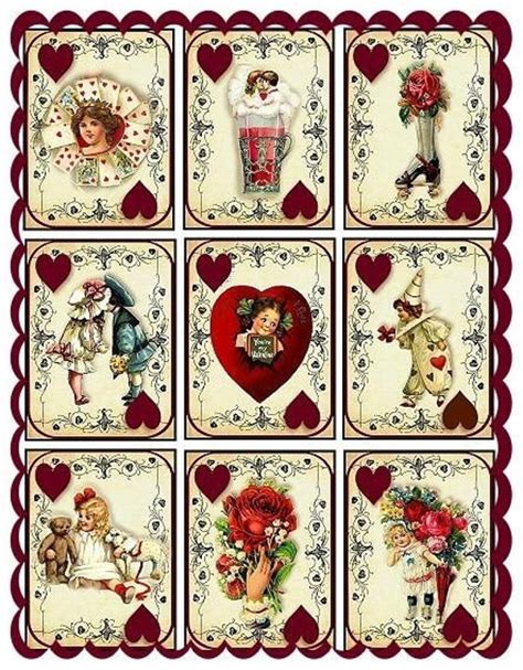 Items Similar To Altered Art Vintage Valentine Playing