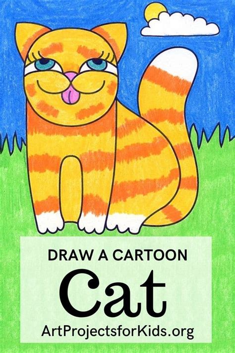 How To Make Cute Drawings With A Cartoon Cat · Art Projects For Kids