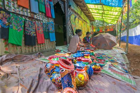 Handicrafts Are Being Prepared For Sale In Pingla Village West Bengal
