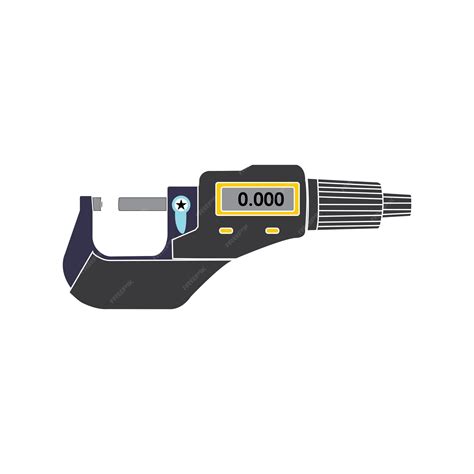 Premium Vector Micrometer Measuring Instrument Icon