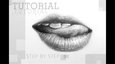 How To Draw Realistic Lips With Pencil Tutorial Step By