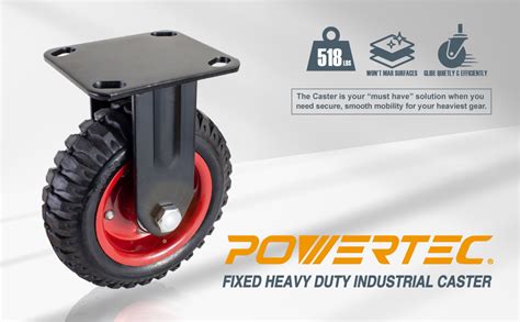 Fixed Heavy Duty Industrial Caster 8 Powertec Caster Roller