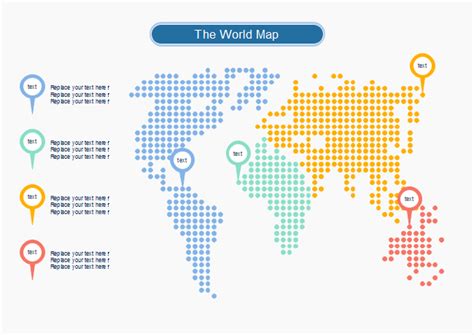 Customizable World Map Presentation Templates With Location Markers