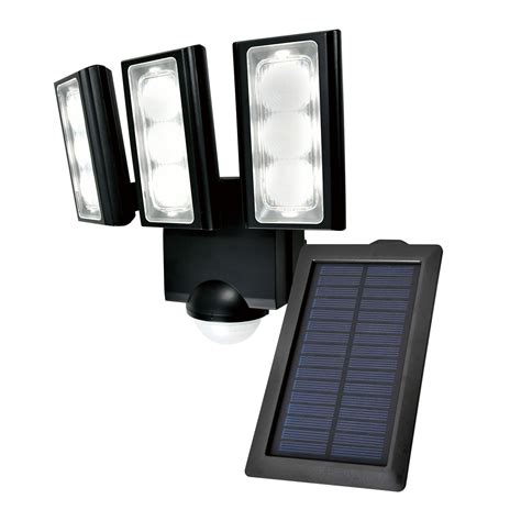 屋外用防水仕様 LEDセンサーライト 3灯タイプ 100Vコンセント式 、ソーラー発電式