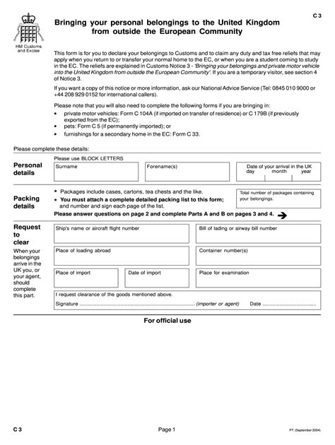 Uk Customs Declaration Form Pdf Fill Out And Sign Online Dochub