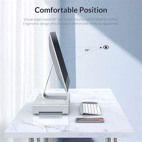 Orico Aluminum Alloy Desktop Computer Monitor Stand Riser Universal