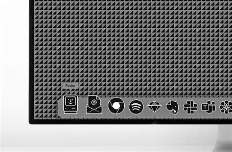 Mac And Pc Old School Retro Pixel Perfect Icon Set With Dynamic