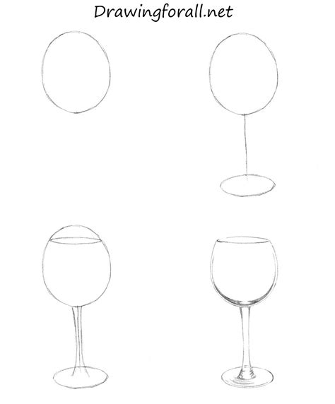 How To Draw A Wine Glass How To Draw A Wine Glass Art Drawings