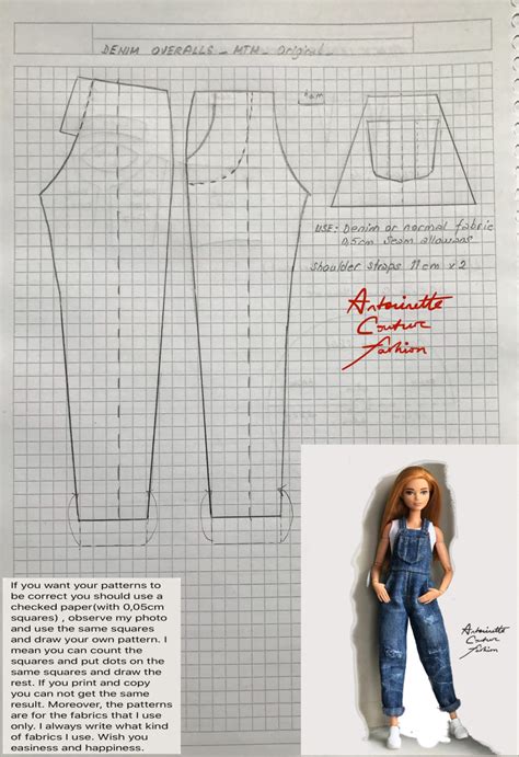 Fashion Dolls Couture Unlimited Denim Overalls 👖👖👖 Mtm Barbie Dolls
