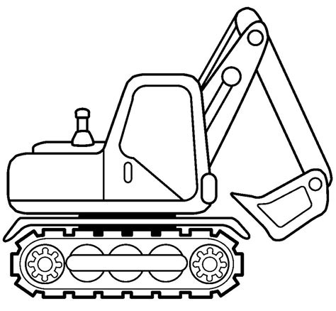 18 Big Excavator Coloring Page