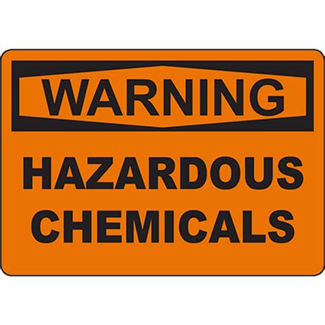 Warning Hazardous Chemicals Sign Graphic Products
